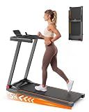 5% Incline Walking Pad Treadmill, 300LB Capacity Folding Treadmills for Home, Walking pad with Handle bar, 3.0 HP Quiet Dual Cushion System
