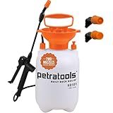 Petratools 1 Gallon Pump Sprayer – HD101 Garden Sprayer for Weeds, Lawn Care & Pesticides – 52” Long Hose, 2 Nozzles & Easy Carry Handle – Durable & Lightweight