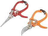 2 - pack Q-yard Pruning Shear, Mini- Extra Sharp Garden Hand Pruners, Easier Cutting, Comfortable Ergonomic, Less Effort - Gardening Scissors for Men & Women