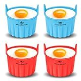 Air Fryer Baking Ramekins – Premium Food-Grade Silicone Mould Cups – Easy Release Nonstick Bakeware Set, 4-Pack for Eggs, Muffins, Cupcakes, Puddings, Tarts, Custards, and More!