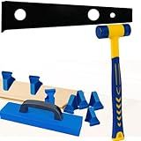 Jiffy2NE1 LVP Installation Kit, Flooring Tools for Vinyl Plank/Hardwood/Laminate Installing, with 20Pcs LVP Spacers (1/4 & 1/2 inch), Heavy Duty Tapping Block, Pull Bar, Rubber Mallet