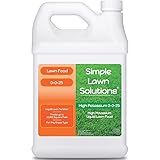 Simple Lawn Solutions - High Potassium Lawn Food Liquid Fertilizer 0-0-25 - Concentrated Spray - Turf Grass Vigor and Plant Hardiness - Summer and Fall - Any Grass Type (1 Gallon)
