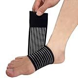 Lxnderment Arch Compression Bandage for Plantar Fasciitis, Arch Support Sleeve, Arch Support Bands for Women and Men, Feet Pain Relief, Fallen Arche, Flat Feet, High Arche, Flat Arch (Black)