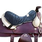 Harrison Howard Trail Seat Saver Western Tack Saddle Ride-on Pad with Cushion Bottom Helps Distribute Back Pressure Navy