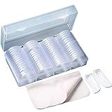 60 Pieces 41mm Coin Holder Silver Eagles Coin Capsules Clear Plastic Storage Organizer Box for Coin Collection Supplies Coin Holders for Collectors