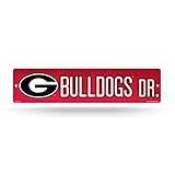 Rico Industries NCAA Rico Industries 16-Inch Plastic Street Sign Décor, Georgia Bulldogs