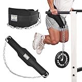 Dip Belt With Chain For Weight Lifting Optimal For Pull Ups Dips Squats Weightlifting Belt Squat Attachment Workout Dipping Belt - Unisex Gym Equipment