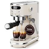 Neretva Espresso Machine 20 Bar Super Compact Espresso Coffee Machine-Beige