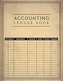 Accounting Ledger Book: Simple Accounting Ledger for Bookkeeping | Income and Expense Tracker & Organizer for Small Business