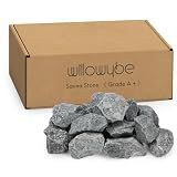 WILLOWYBE Sauna Stone Rock Grade A+ Roughly 35lb/16kg, Sauna Accessory