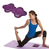 Gaiam Yoga Knee Pads (Set of 2) - Yoga Props and Accessories for Women / Men Cushions Knees and Elbows for Fitness, Travel, Meditation, Kneeling, Balance, Floor, Pilates Purple