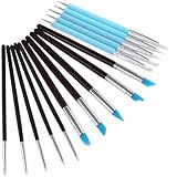 15 Pcs Silicone Sculpting Tools, Silicone Clay Sculpting Tools, Pottery Tools, Modeling Dotting Tools, Clay Shaping Modeling Wipe Out Tools, Embossing Tool for DIY Handicraft