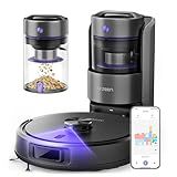 Robot Vacuum and Mop, Upgraded Bagless Robot Vacuum Cleaner with Self-Emptying, 6000Pa Robotic Vacuum with LiDAR Navigation, Smart Mapping, Schedule, App/Alexa Control for Carpet/Pet Hair, Q20 Ultra