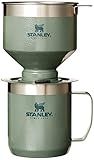 STANLEY Perfect Brew Pour Over Set | 12 oz Camp Mug with Lid Included | Drip Coffee Maker with Reusable Filter | Insulated Stainless Steel | BPA-Free | Hammertone Green
