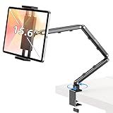 Urmust Tablet Stand for Desk, Adjustable iPad Holder for Bed, 360° Rotation, Sturdy Aluminum Tablet Arm Mount for 4.7"-15.6" iPad Pro/Air/Mini, iPhone, Galaxy Tab, for Kitchen, Work, Video Call