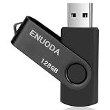 128GB Flash Drive ENUODA 1 Pack Thumb Drive 128GB Swivel Design USB 2.0 Memory Stick Data Storage Jump Drive Pen Drive for Laptop PC Computer (Black)