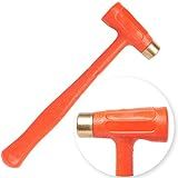Tuffman Tools, Dead Blow Hammer 1.5lb (24oz) - Unibody Molded, Rebound & Spark Resistant Brass Hammer with Dual Head Brass Tip - Ideal for Precision Work Gunsmith Machinist Tools