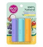 eos Natural Shea Lip balm - Acai Blackberry, Fresh Coconut, Mango Nectar, eos lip balm, All-Day Moisture, Lip Care, Shea Butter, Moisturizing, 0.14 oz, 3-Pack Sticks