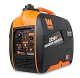 WEN 56225i 2250-Watt Gas Powered Portable Inverter Generator with Fuel Shut-Off, CARB Compliant , Black