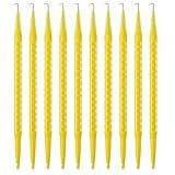 Daifunli 10 Pcs Probe Pick Spudger Tools Bulk Nylon with L-Shaped Wire Hook 7" Length for Telecom Data Communication and Alarm Installers(Yellow)