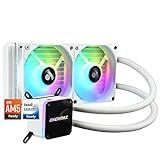 Enermax Liqmax III 240 White A-RGB AIO CPU Liquid Cooler - 240mm Radiator, 120mm ARGB PWM Fan, for Intel LGA1700/AMD AM5, 5 Year Warranty