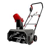 MZK 15.9-Inch Electric Walk-Behind Snow Blower with 20ft Throwing Distance, Electric Snow Blower with 13-Amp Motor,Directional Chute Control, Black
