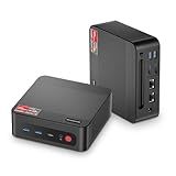 BOSGAME P4 Light Gaming Mini PC, Ryzen 7 5825U, 32GB RAM 1TB SSD, 11 Pro Triple 4K 60HZ Displays Desktop Computers, Support PS3 Emulator Micro PC, HDMI+DP+Type-C, WiFi 6E, BT5.2, Dual 2.5GbE LAN