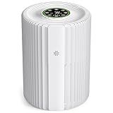 VOOPNU Air Purifiers For Bedroom And Home 1095 Sq. Ft True H13 HEPA Pet Air Purifier For Dorm Room With Air Quality Display 360° Air Intake & Outlet For Bedroom Office, DH-JHD07(White)