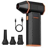 WOLFBOX MF50 Compressed Air Duster-110000RPM Super Power Electric Air Duster, 3-Gear Adjustable Mini Blower with Fast Charging, Dust Blower for Computer, Keyboard, House, Outdoor and Car
