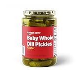 Amazon Saver, Kosher Baby Whole Dill Pickles, 24 Fl Oz (Previously Happy Belly, Packaging May Vary)