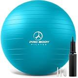 ProBody Pilates Yoga Ball - Vibrant Colors Exercise Ball (Sky, 65 cm)
