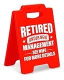 Retirement Gifts for Men - Funny Retirement Home Desk Sign Cubicle Decor - Retired Gifts for Coworkers Friends Teacher Nurses Boss Coworker Husband Dad - Cool Party Idea Decorations