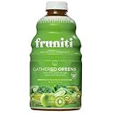 Fruniti Super Greens Smoothie Mix - Natural Cleanse + Detox - No Sugar Added - Fruit + Veggie Puree - Spirulina, Spinach, Kale, Cucumber, Lemongrass, Apple, Banana, Kiwi - Makes 24 Smoothies