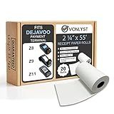 Vonlyst Credit Card Machine Paper Roll for Dejavoo Z8 Z9 Z11 (20 rolls)