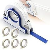 Painters Tape Applicator, Masking Master Tape Dispenser with Scraper, Professional Masking Tape Dispenser Set for Trim, Windows and Door Frames (Grouting Tools with 5 White Rolls)