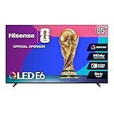 Hisense 85" E6 Cinema Series QLED 4K UHD Smart Fire TV (85E6QF, 2025 Model) - QLED, AI Light Sensor, Dolby Vision · Atmos, Voice Remote with Alexa, Motion Rate 120, HDR 10+ Adaptive, Game Mode Plus
