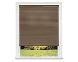 Redi Shade No Tools Custom Cordless Cellular Light Filtering Shades, Mocha, 24 1/8 in x 72 in