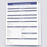 Employee Record Folders, Secure, Large Capacity and Durable Employee Info Record Organizer, Preprinted 25 Pack (Blue)