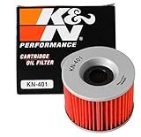 K&N Motorcycle Oil Filter: High Performance, Premium, Designed to be used with Synthetic or Conventional Oils: Fits Select Kawasaki Vehicles, KN-401