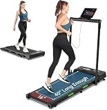 THERUN Walking Pad, 2 in 1 Foldable Treadmills for Home, 2.5HP Under Desk with Handle Bar, 16" Widened Running Belt, with Remote Control & LED Touch Screen