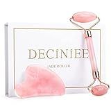 Deciniee Gua Sha Face Roller Tools: Jade Roller Facial Tools for Skin Care - Facial Massager for Face, Eyes, Neck, Relieve Fine Lines and Wrinkles