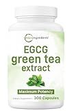 Extra Strength Green Tea Extract 9,000mg, 300 Capsules | 50% EGCG, 98% Polyphenols | 5 Month Supply | Maximum Potency Polyphenols Antioxidant Supplement for Skin, Energy, Brain & Heart Support