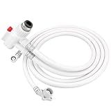 6FT Countertop dishwasher inlet and drain hose kit, compatible with all major brands, includes faucet adapter