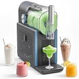 Slushie Machine for Home, 66oz Smart Frozen Drink Maker, 5 Programs & Clean Mode, No-Ice-Needed Slushy Maker for Margaritas, Smoothies, Milkshakes, Cocktails, and Soft Serve Ice Cream (Blue)