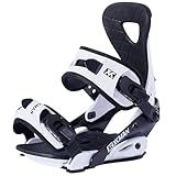 XCMAN Outdoors All-Mountain Snowboard Binding | Boot US Size 6-9 (Black White, M)