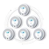 X-Sense Interconnected Smoke and CO Detector, SC07-W, 6-Pack
