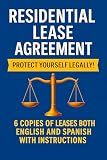 Residential Lease Agreement: 6 Copies of Leaes Both English and Spanish with Instructions
