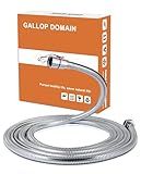 Gallop Domain Shower Hose Extension 118'', Extra Long 304 Stainless Steel 10 Ft Handheld Shower Hose Attachment - Encrypted Anti-Tangle Flexible Chrome Connection Fit G 1/2" x G 1/2"