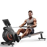 YOSUDA Magnetic Rowing Machine 350 LB Weight Capacity - Rower Machine for Home Use with LCD Monitor, Tablet Holder and Comfortable Seat Cushion-New Version