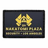 Nakatomi Plaza - Security - Black Morale Patch | Hook and Loop Attach for Hats, Jeans, Vest, Coat | 2x3 in | by Pull Patch